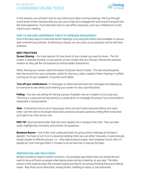 Blueprint | 02 Leveraging Online Tools - Page 1